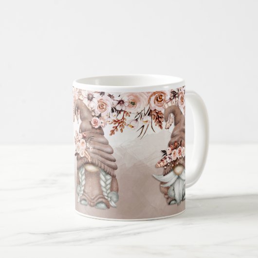 Mug en céramique Boho Gnomes (Devant droit)