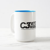 Mug en céramique C3VR à deux tons 15oz (Devant gauche)