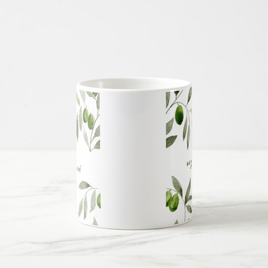 Mug en céramique classique avec message d'olive et (Centre)