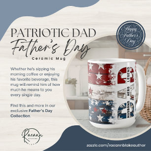 Mug en céramique de la fête des pères pour papa pa