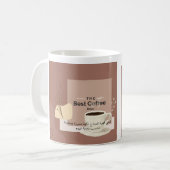 Mug en céramique de la meilleure heure de café d'e (Devant gauche)