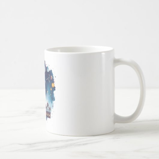 Mug en céramique de l'espace cosmique - Explorez l (Droite)