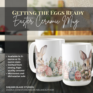 Mug en céramique de Pâques pour préparer les œufs