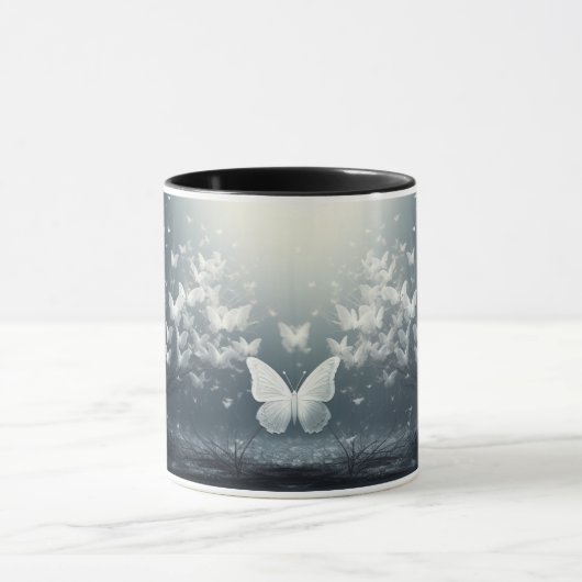 Mug en céramique design papillon doux (Centre)