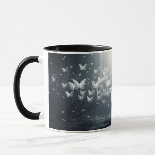 Mug en céramique design papillon doux (Gauche)