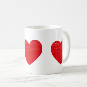 Mug en céramique du coeur rouge