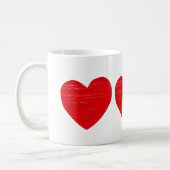 Mug en céramique du coeur rouge (Gauche)