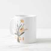 Mug en céramique florale personnalisée (Devant gauche)