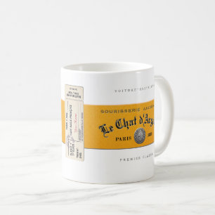 Mug en céramique française vintage – Le Chat d'Arg