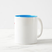 Mug en céramique Iconique Uranus Blue Trim de la N (Devant droit)
