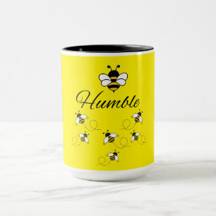 MUG EN CÉRAMIQUE JAUNE BLANC 45 CL. BEE HUMBLE