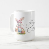 Mug en céramique Lapin de Pâques joyeux (Devant gauche)