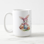 Mug en céramique Lapin de Pâques joyeux (Gauche)