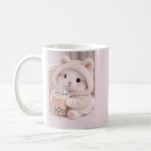 Mug en céramique Lapin Mignon avec Thé aux Perles