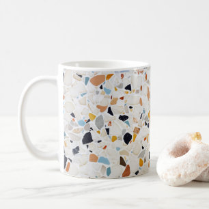 Mug en céramique motif pastel marbre Terrazzo