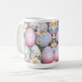 Mug en céramique Pâques Joyeux 3D (Devant gauche)