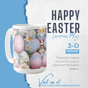 Mug en céramique Pâques Joyeux 3D
