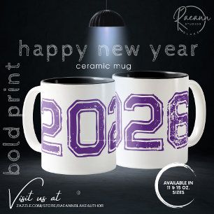 Mug en céramique personnalisable 2026 à deux tons