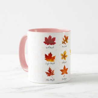 Mug en céramique personnalisée, Feuilles d'automne