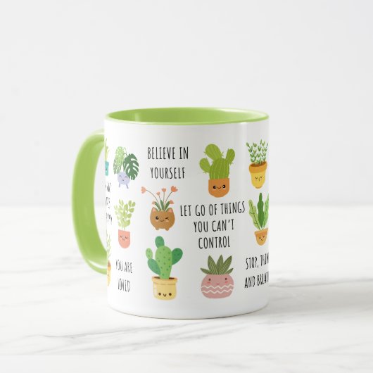 Mug en céramique Plante, mignonne pour l'esprit po (Devant gauche)