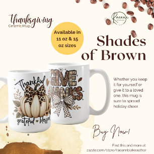 Mug en céramique pour la fête d'Action de grâce au