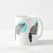 Mug en céramique Raccoon 11oz (Devant droit)