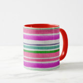 Mug en céramique rayée (Devant droit)