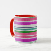 Mug en céramique rayée (Devant gauche)