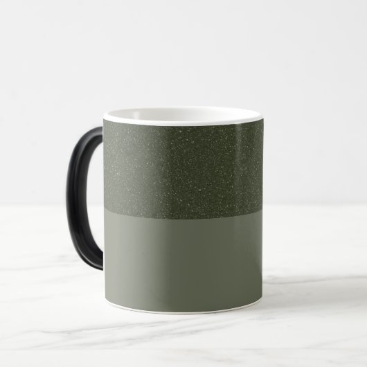 Mug en céramique vert de mousse de bruit sur matte (Devant gauche)