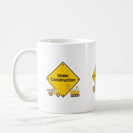 Mug En construction avec camions (Gauche)
