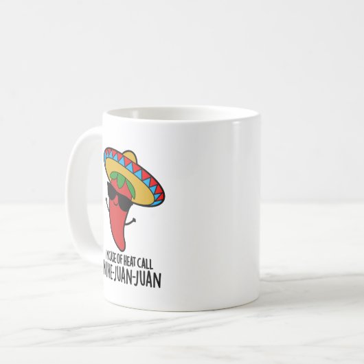 Mug En Coque De Chaleur Appelez Neuf Juan Mexicain Pun (Devant gauche)