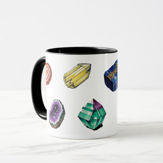 Mug en cristal minéral - Vibrant pierre naturelle  (Devant gauche)