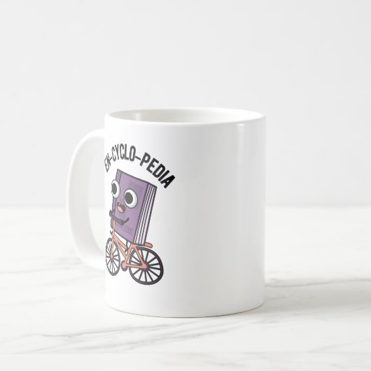 Mug En-cyclo-Pedia Funny Encyclopedia Pun (Devant gauche)