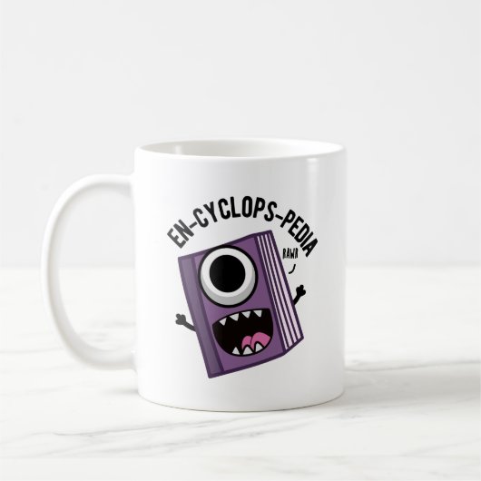 Mug En-cyclops-pedia Funny Encyclopedia Pun (Gauche)