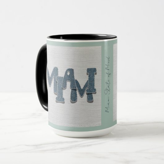 Mug en denim Miami Floride (Devant gauche)