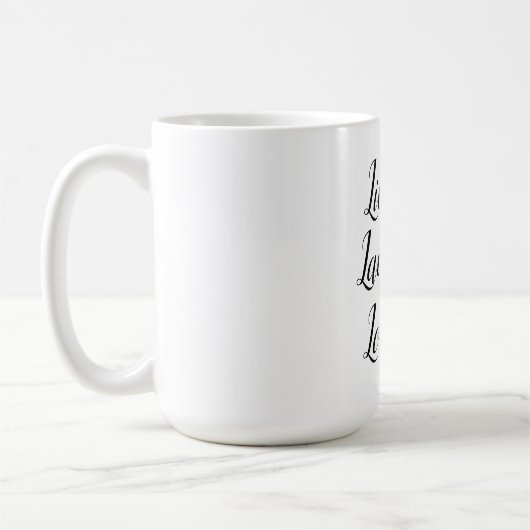 Mug "en direct, rire, aimer" (Gauche)