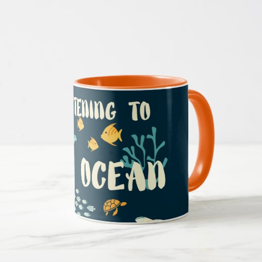 Mug En Écoutant L'Océan, Jour des terres, (Devant droit)