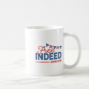 Mug En effet libre Jean 8 36 Bible chrétienne 4 juille