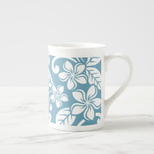 MUG EN FAIENCE OS ISLAND PLUMERIA (BLEU ARDOISE)