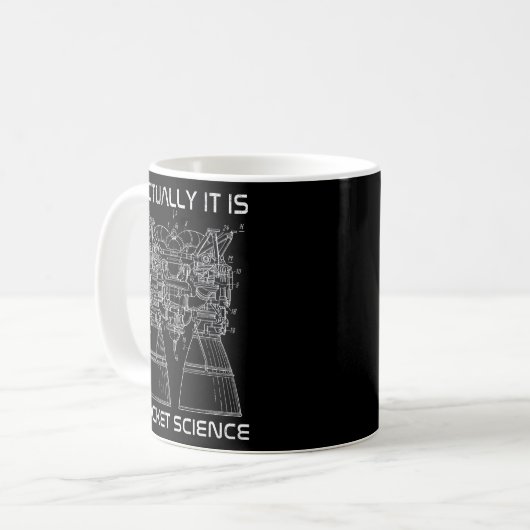 Mug En Fait C'Est Rocket Science Math Engineering Tea (Devant gauche)