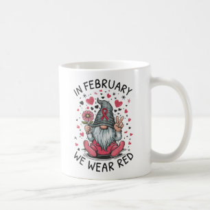 Mug En février, nous portons du rouge pour la sensibil