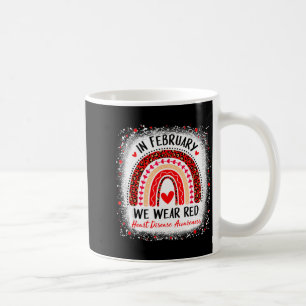 Mug En Février Nous Portons Du Rouge Sensibilisation à