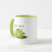 Mug En fin de compte...Dieu gagne mignonne grenouille  (Devant gauche)