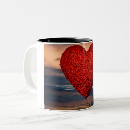 Mug en fleur de coeur (Devant gauche)