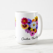 Mug En fleurs - Bouquet en forme de cœur (Devant droit)