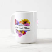 Mug En fleurs - Fleurs en forme de cœur (Devant gauche)