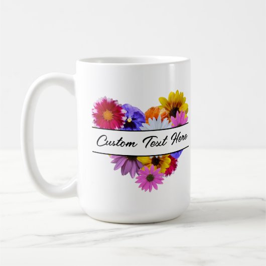 Mug En fleurs - Fleurs en forme de cœur (Gauche)