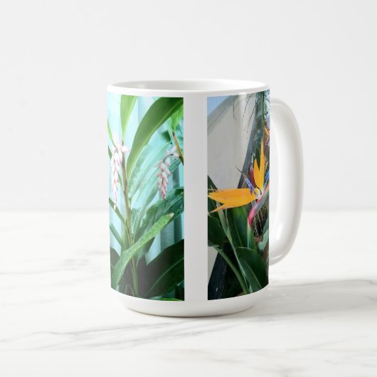 Mug en fleurs paradisiaques (Devant droit)