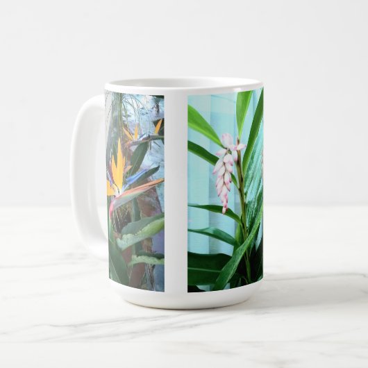 Mug en fleurs paradisiaques (Devant gauche)