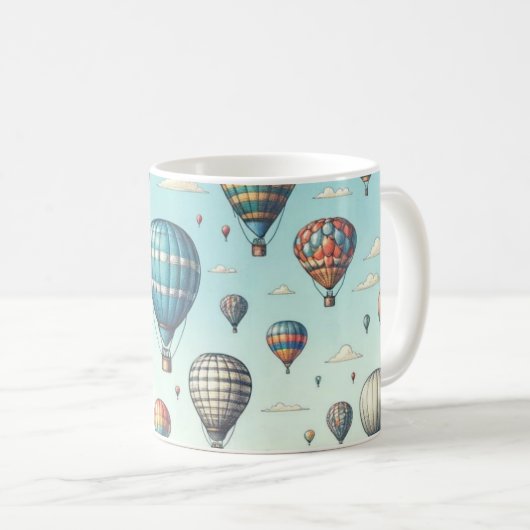 Mug En haut, en haut et en loin ! Ballons Whimsical à  (Devant droit)